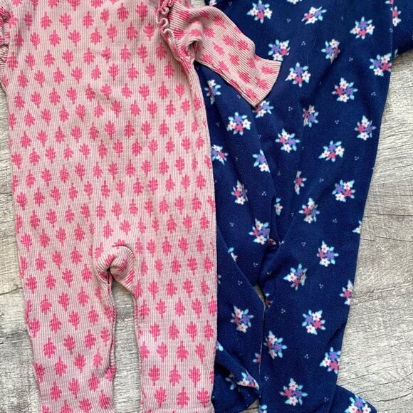 Baby Girls Long Sleeve Romper Set With Floral Patterns & Ruffles 3-6M - Picture 7 of 7